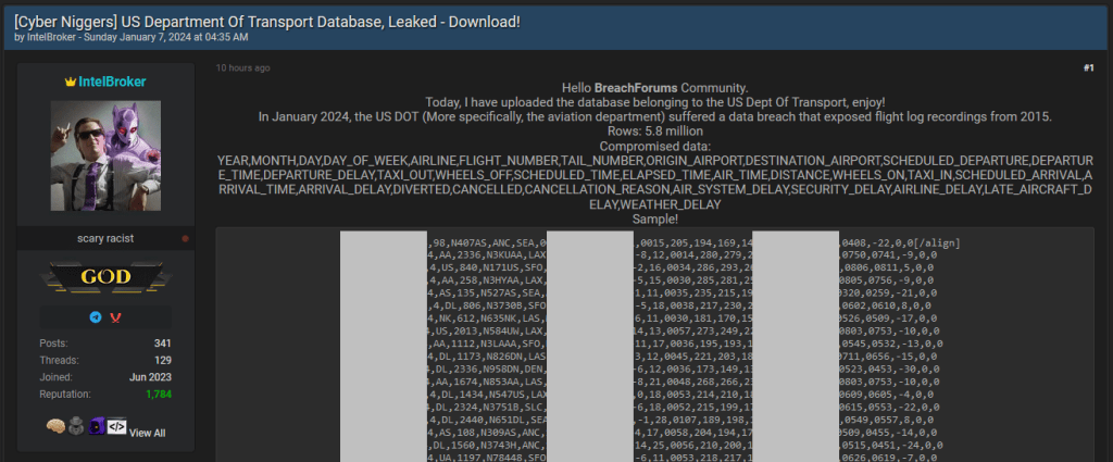 United States Department of Transportation Data Compromised – The Cyber Express